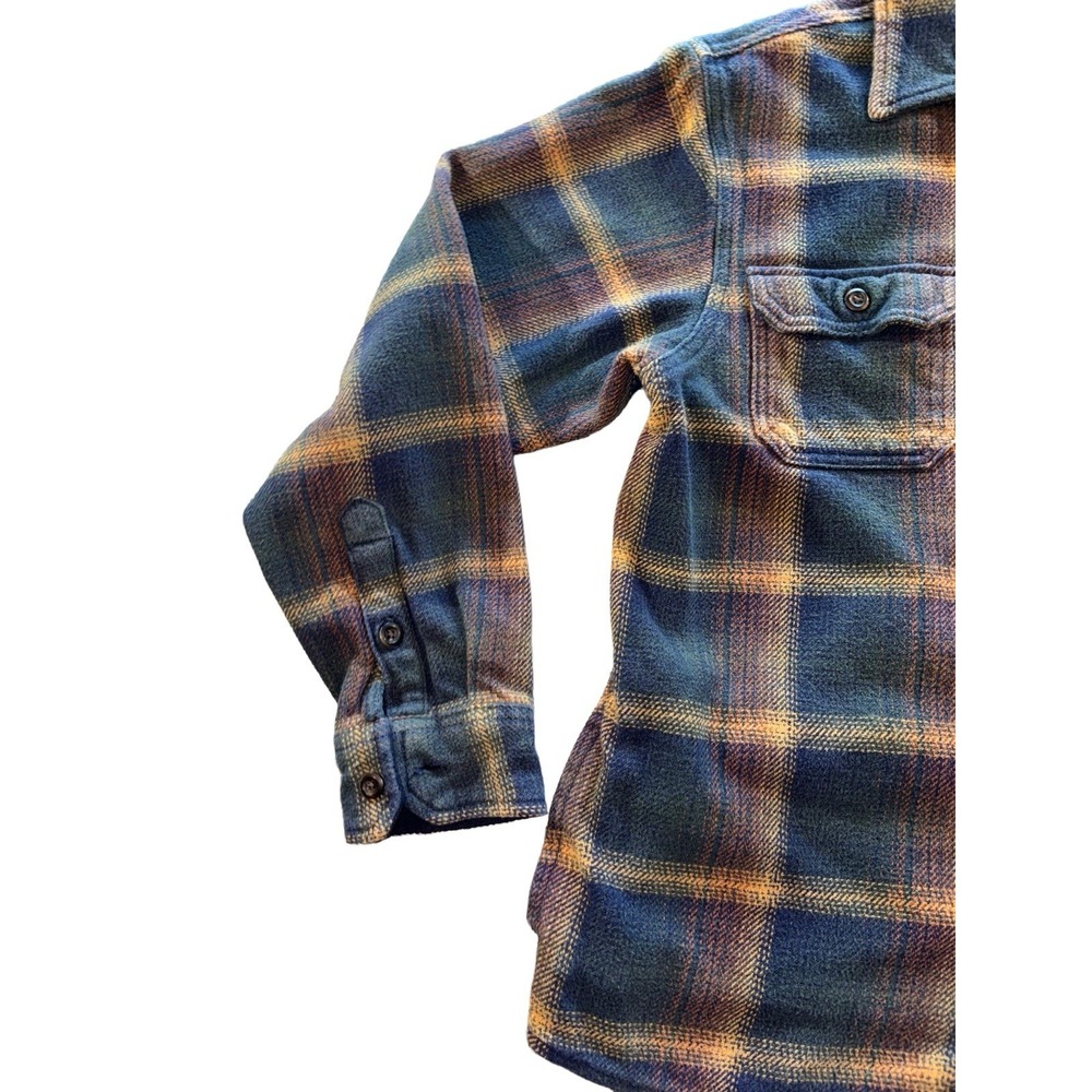 Orvis Heavy Flannel Men's Medium Plaid Shacket Pockets Shirt Jacket - Picture 9 of 12